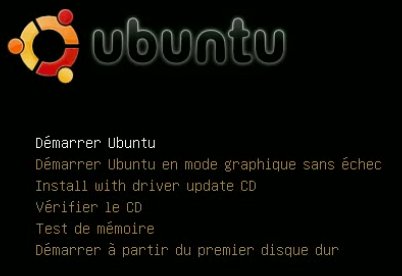 Image du menu d’Ubuntu