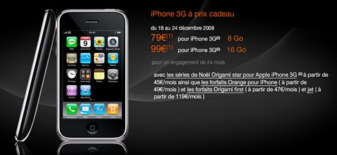 Offre noel orange iphone 3G