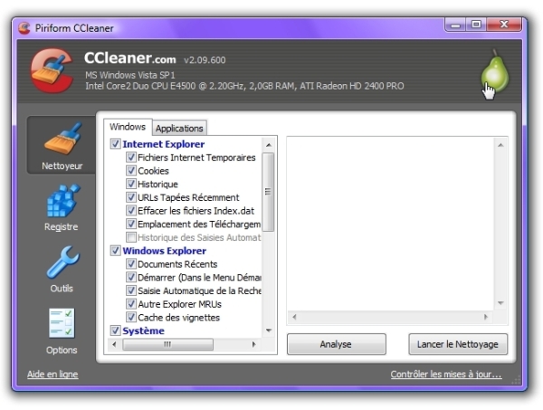CCleaner: un logiciel indispensable pour nettoyer la base de registre de votre pc