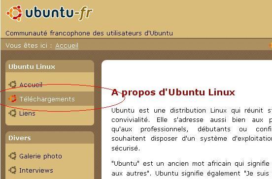 Téléchargement Ubuntu