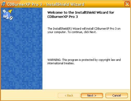 Instructions de CDBurner XP Pro