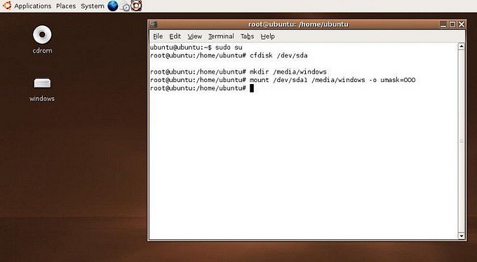 Le disque dur apparaît que le bureau