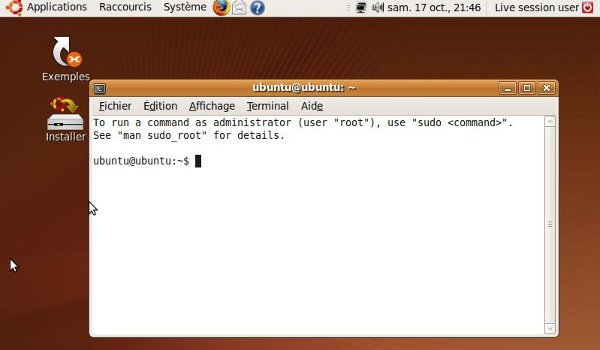 Ouverture terminal Linux